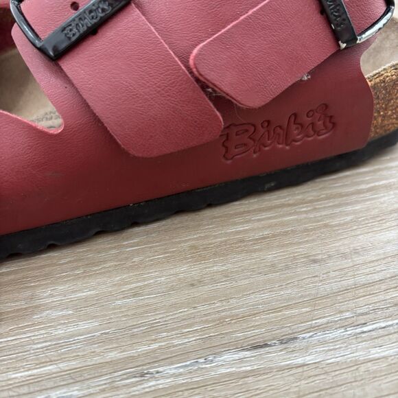 Birkenstock Womens Size 39 Birkis Red Slingback US Size 8 Le Mans - Picture 4 of 8